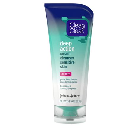 Clean And Clear Deep Action Cream Face Wash For Sensitive Skin 65 Oz