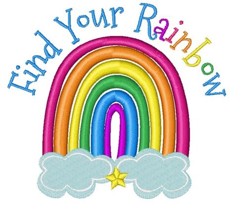 Find Your Rainbow Machine Embroidery Design Embroidery Library At