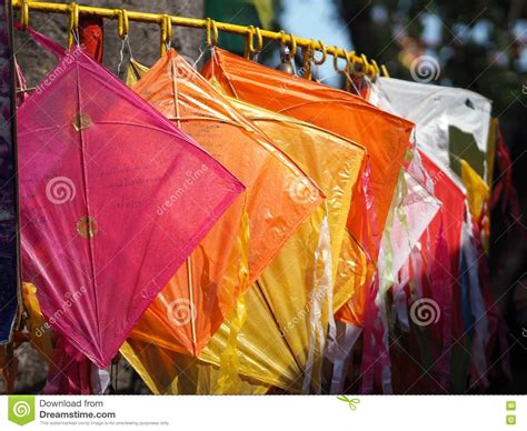 Wish Me Luck Handwriting On The Colorful Kite Stock Photo Image Of