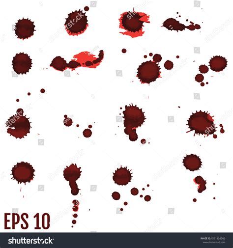 Blood Blot Red Drops Splatter Painted Stock Vector Royalty Free