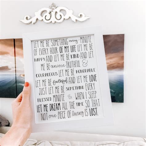 Motivational Let Me Be Something Quote Hand Lettered Wall Art Etsy