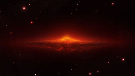 Desktop Wallpaper Burning Star Nebula Clouds Dark Galaxy Hd Image
