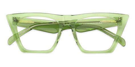 Haley Cat Eye Green Frames Glasses Abbe Glasses