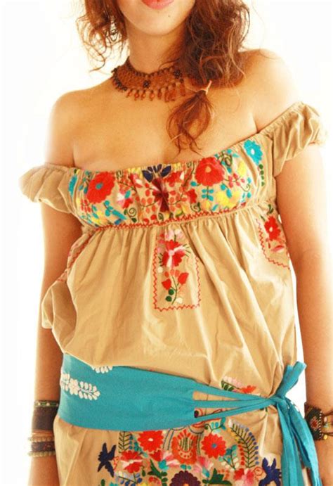Handmade Mexican Dress From Aida Coronado MExican Embroidered Dress Aida Coronado Store A