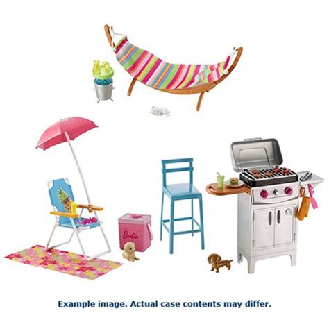 Barbie Outdoor Furniture Playset Case Entertainment Earth