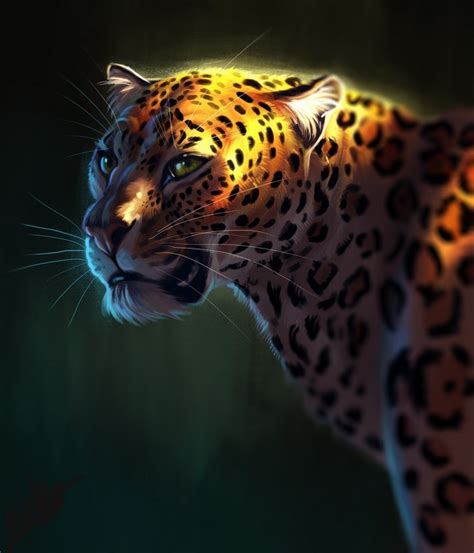 4k Big Cats Leopards Painting Art Head Glance Whiskers Hd