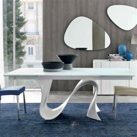 Tonin Casa Wave 63 Inch Glass Table Modern Dining Tables By