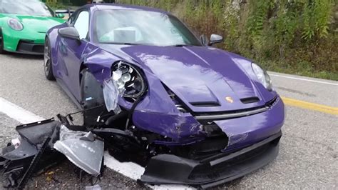 Adam Lz And Collete Davis Involved In Crash Rare Porsche 911 Gt3 Is