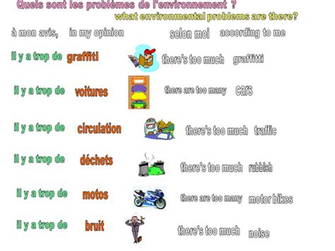 French Vocab Booster Environment Teaching Resources