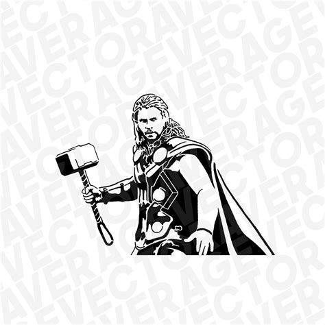 Thor Svg Chris Hemsworth Svg Marvel Thor Cutfile Avengers Etsy