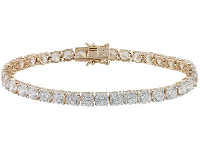 Solid K Gold Carat Cz Cubic Zirconia Tennis Bracelet Shipping Terra S Jewelry