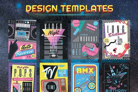 The Complete 1980s Graphics Bundle Creative Market Fonts Vintage