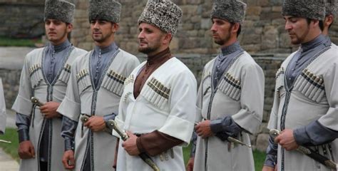 chechen men chechens national costume chechnya people north caucasus in 2019 caucasus