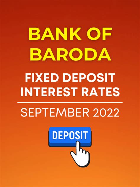 Bank Of Baroda Fixed Deposit Interest Rates September 2022 Wealth Baba