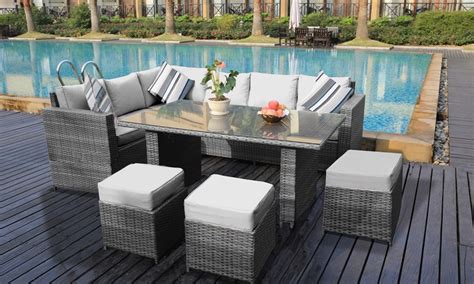 Make the most of your garden all year round with dunelm's large range of garden furniture sets. Rattan Garden Furniture Sets | Groupon