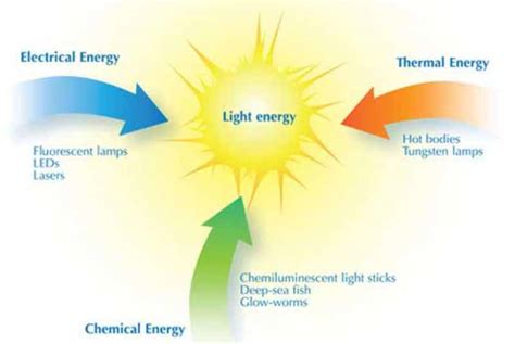 Sources of light energy