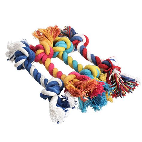 15cm Cotton Durable Braided Dog Bone Rope Toys For Dog Pet Puppy Chew
