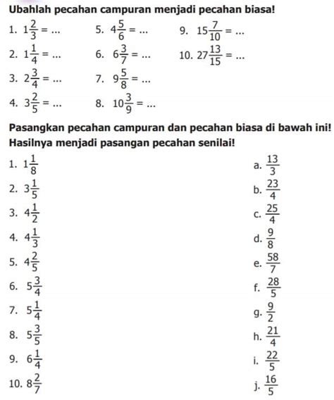 Soal Matematika Kelas Penjumlahan Pecahan Satu Trik