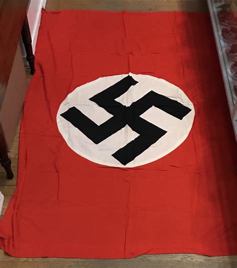 Original Large Wwii Era German Nsdap Nazi Almost Mint Flag Brought Home
