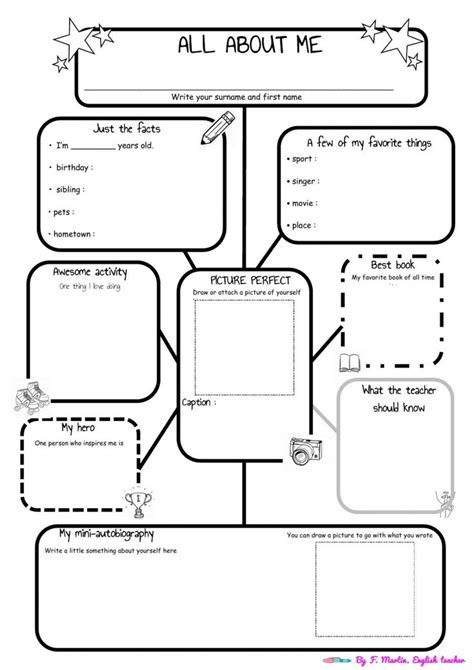 an all about me worksheet