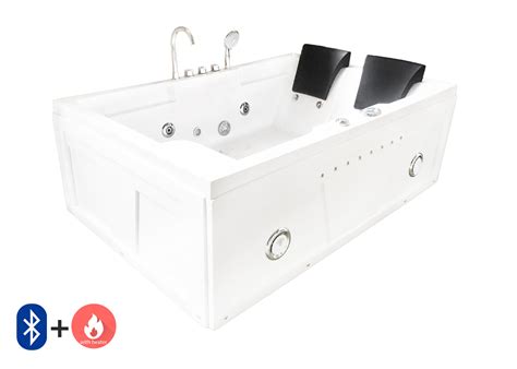 Inline water heater will only help maintain the water temperature in the tub. Whirlpool Bathtub 71" X 47,50" hot tub double pump with ...