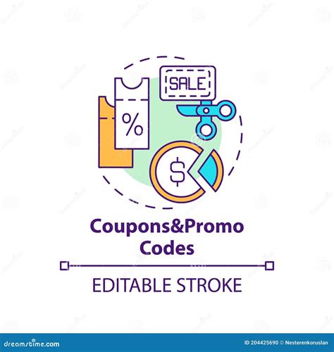 Coupons And Promo Codes Concept Icon Stock Vector Illustration Of