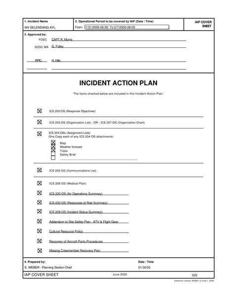 10 Incident Action Plan Templates Pdf Word Examples