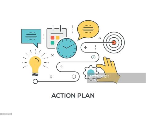 Action Plan Concept With Icons High Res Vector Graphic Getty Images