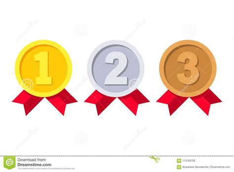 1st 2nd And 3rd Places Stock Vector Illustration Of