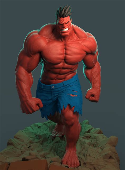 Artstation Red Hulk~ Groten Red Hulk Hulk Art Superhero Art