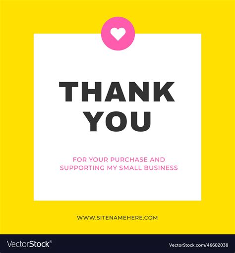 Thank You For Support Business Social Media Post Vector Image