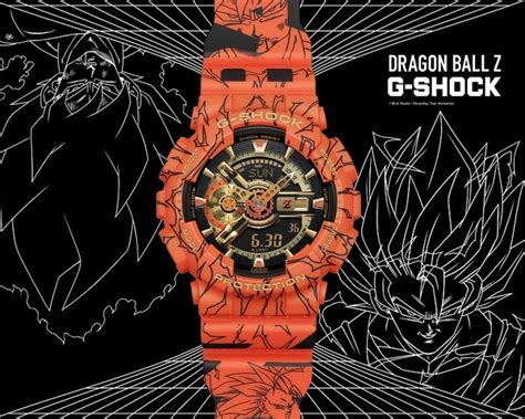 The orange body and watch bands are covered in dragon ball illustrations and graphic elements, including scenes of training and growth for son goku. Crunchyroll - Casio Announces Dragon Ball Z G-Shock Watch In Limited Edition Collaboration