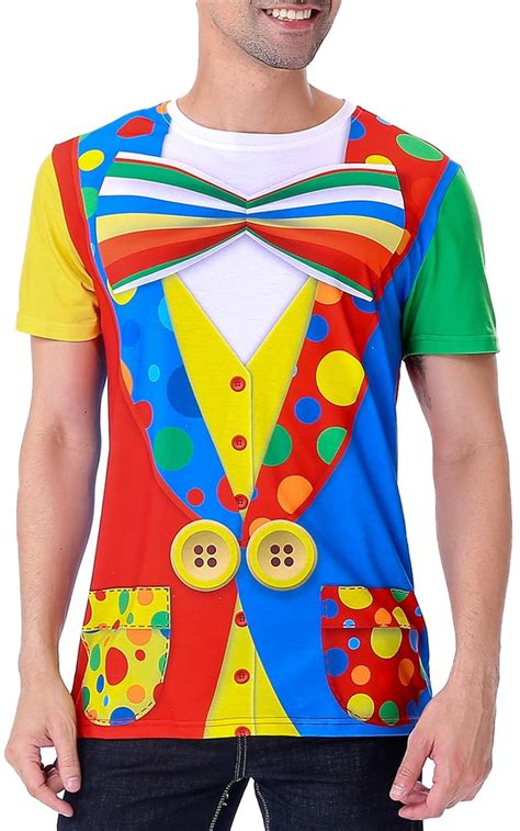 Buy Funny World Mens Clown Costume T Shirts Xl At