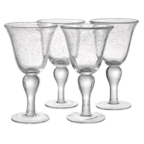 Iris 14 Oz Goblets Set Of 4 Clear Glassware Glassware Set Goblet