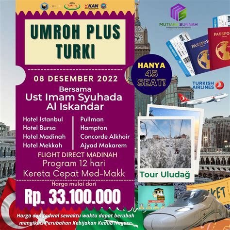 Umroh Plus Turki Mutiara Sunnah Travel