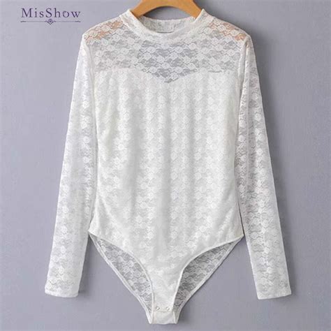 Lace Skinny Bodysuit New Casual And Elegant Hollow Out Extremely Soft Slim Smooth Bodysuit