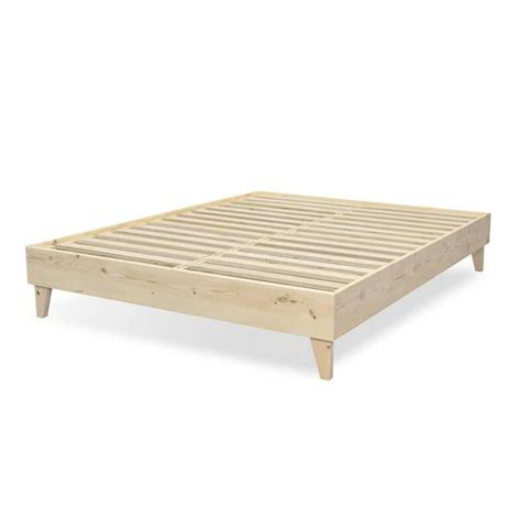 Eluxury Natural Twin Extra Long Bed Frame In The Beds Department At