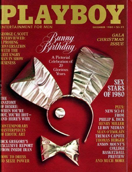 Rabbit Head Playboy Magazine December 1980 Cover Photo United States