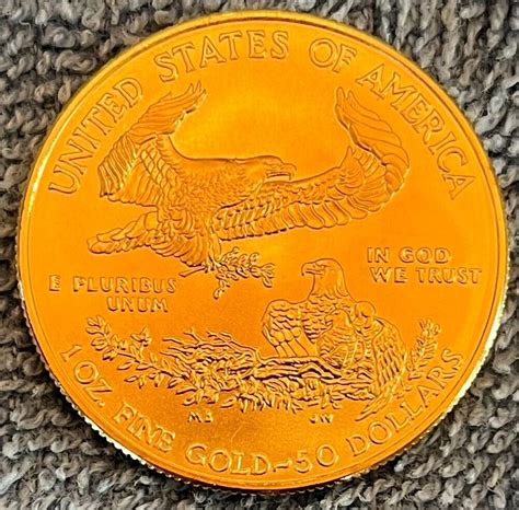 2018 American Gold Eagle 1 Oz Bu Fine Gold Bullion 50 Coin Ebay