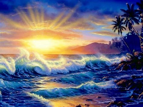 Sunrise On Ocean By Christian Lassen