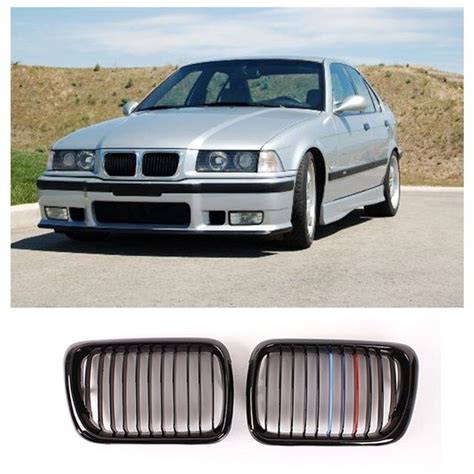 Front Gloss Black M Style Kidney Grille Grill For Bmw E36 3 Series M3