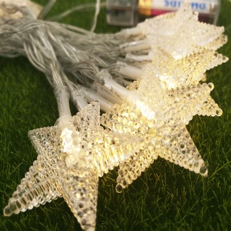 3m 30 Balls Five Pointed Star Led String Lights Lamps Use Battery