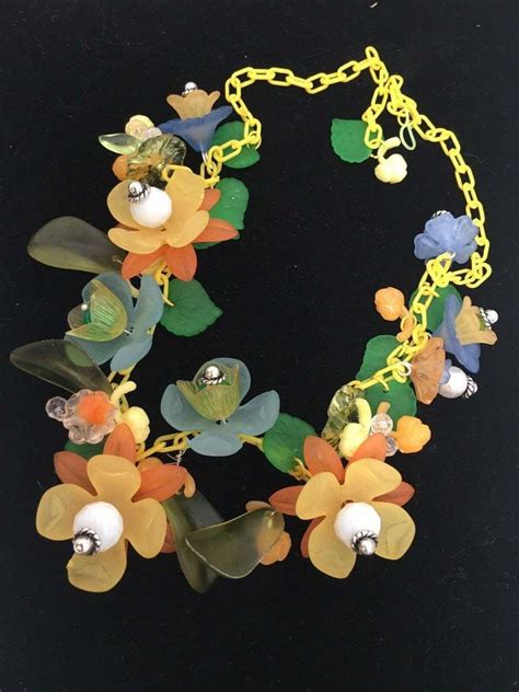 Lucite Flower Necklace Jewelry Making Journal