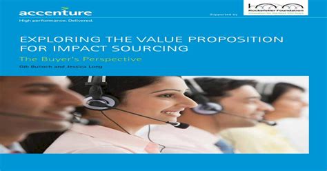 pdf exploring the value proposition for impact sourcing media accenture · value