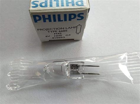 Philips 6v 10w 6605 Low Voltage Halogenot Projection Lamp G4 Bi Pin
