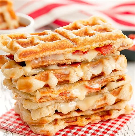 Waffled Pepperoni Pizza Grilled Cheese Kirbies Cravings