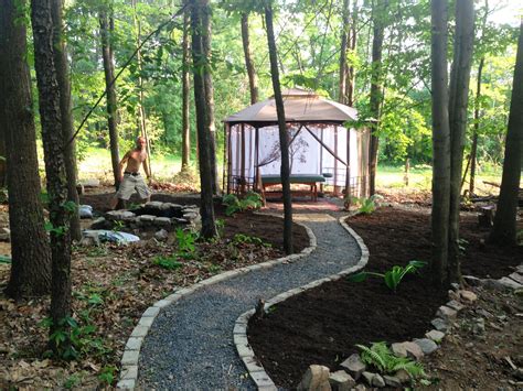 Some Recent Mulching Work Along The Trail To The Outdoor Massage Gazebo In The Forest And The