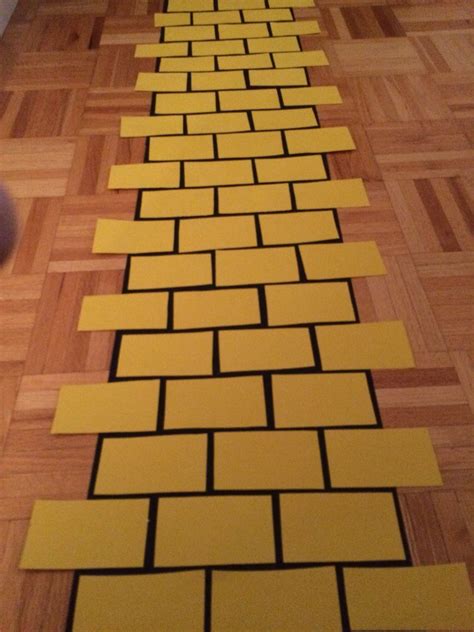 How To Make A Cheap Yellow Brick Road For Halloween Anns Blog