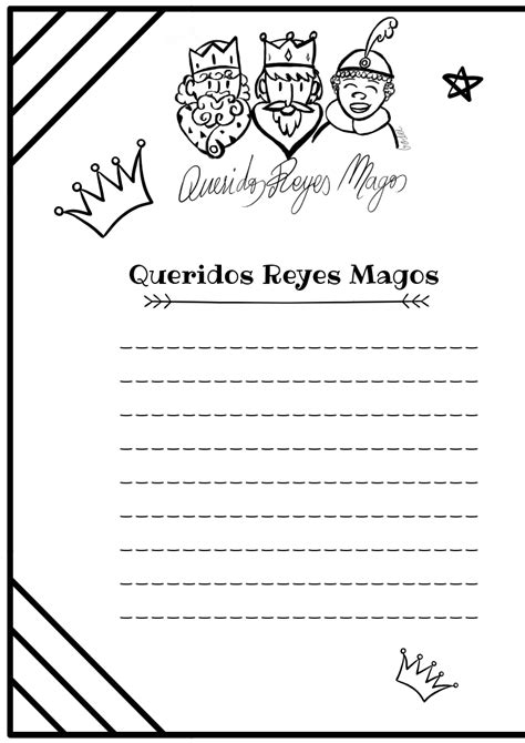 Carta Reyes Magos Colorear