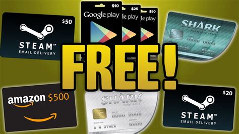 Each denomination is called after a different type of shark, hence the name shark cards. HOW TO GET FREE GIFT CARDS! (Shark Cards, PSN & XBOX, Amazon, Steam & More FREE Giftcards ...